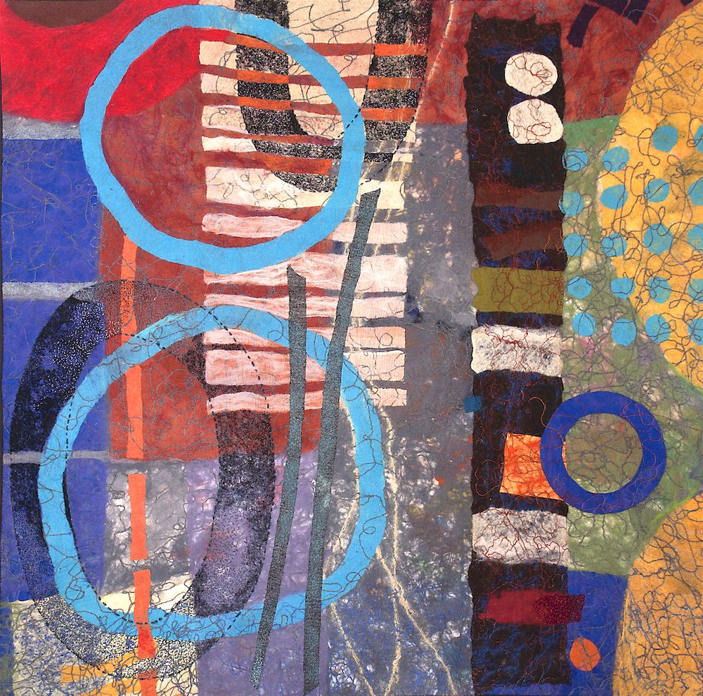 Maggie Scott, (b. 1955), Omulolo // 01, 2020, Hand-felted and stitched wall hanging, 170 x 186 cm